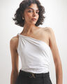 Top Asim&eacute;trico Blanco,BLANCO