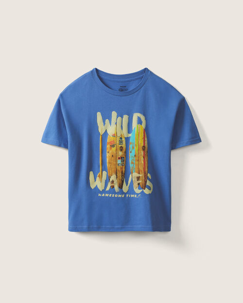 Playera Azul Con Dise&ntilde;o