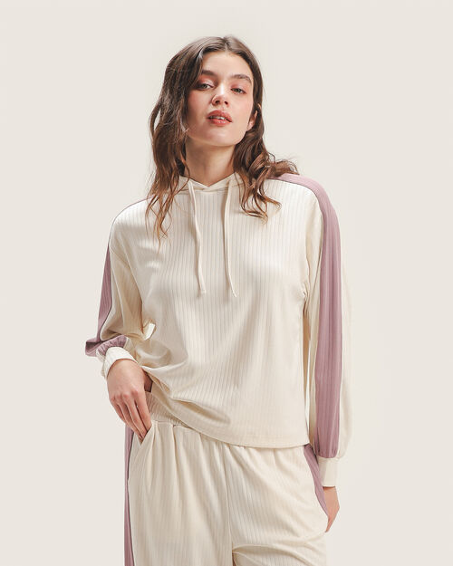 Sudadera Hoodie Beige