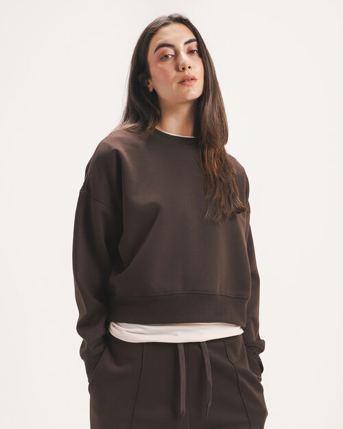 Sudadera Café Sólida