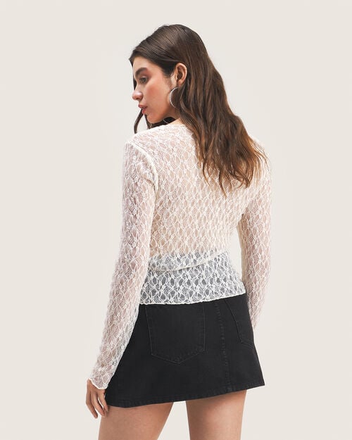 Top Blanco Encaje