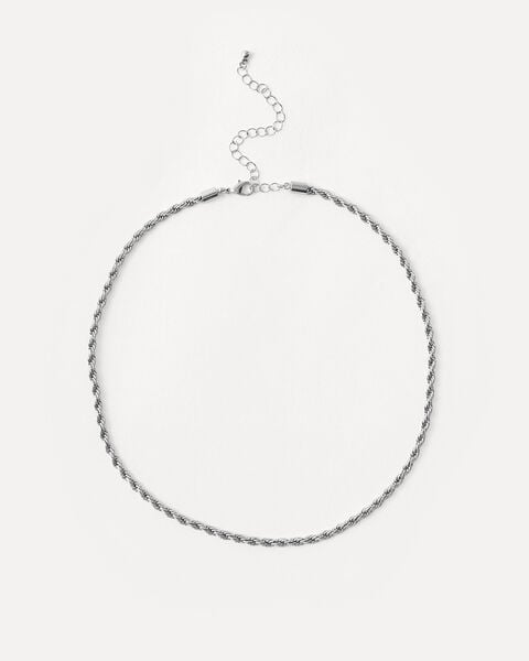 Collar Trenzado Plateado