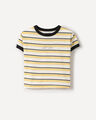 Playera Rayas Ringer,BLANCO