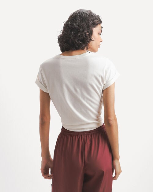 Playera Blanca Estampada