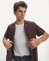 Camisa Relaxed Textura,ROJO VINO