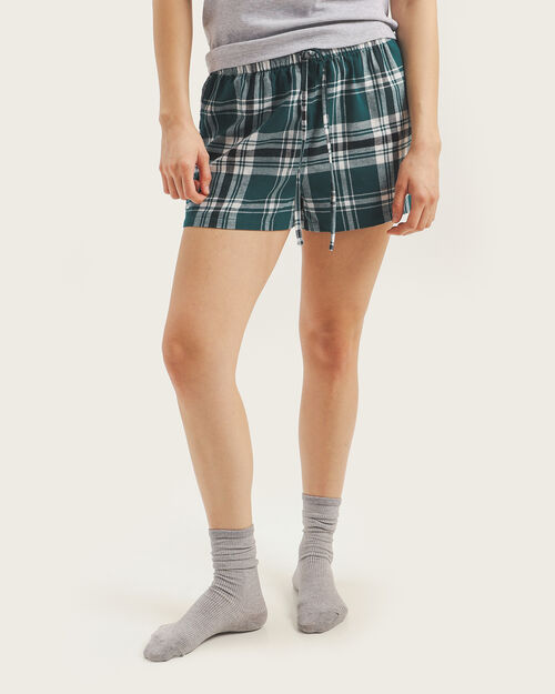Short Pijama Verde Cuadros