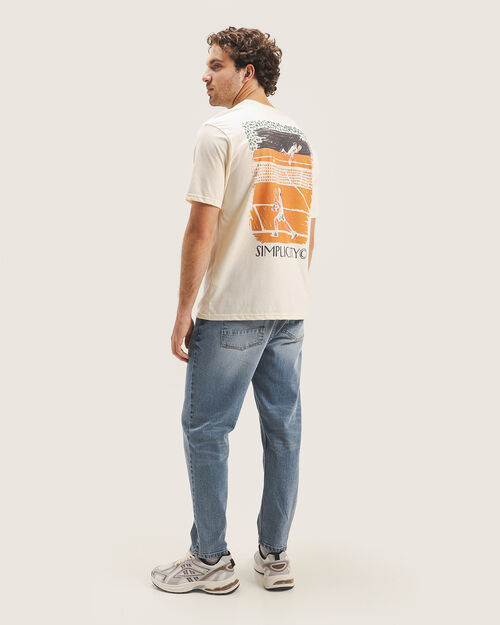 Playera Beige Estampada