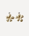 Aretes Flor Texturizada,AMARILLO P1