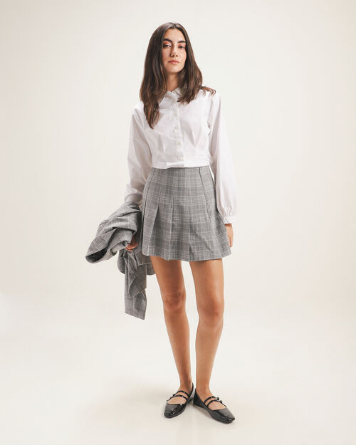 Falda Plisada Gris