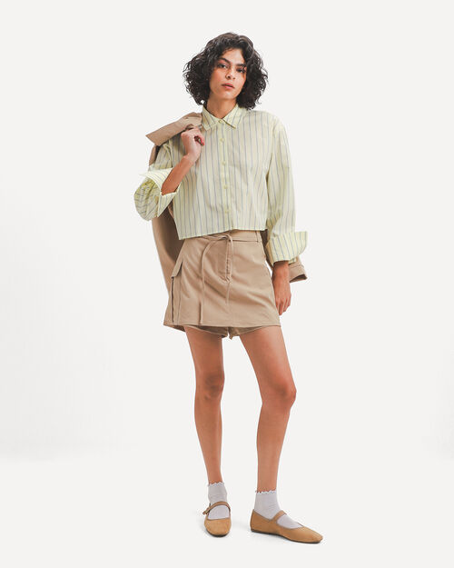 Camisa Cropped Rayas