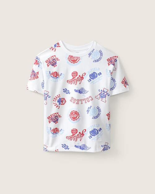 Playera Blanca Estampada