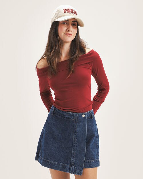 Playera Roja Cropped