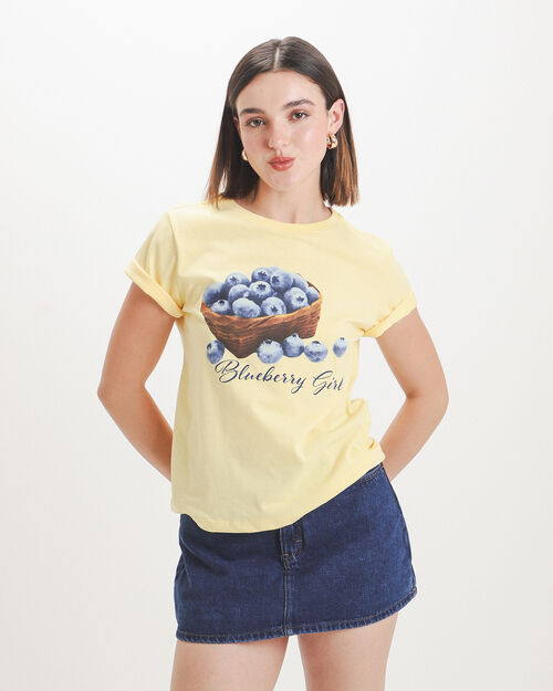 Playera Beige Estampada