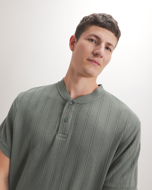 Playera Henley Verde