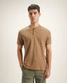 Polo Naranja Fit Slim,CAFE CLARO