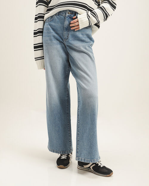 Jeans Wide Leg Azul