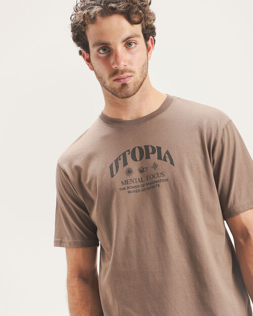 Playera Café Estampada