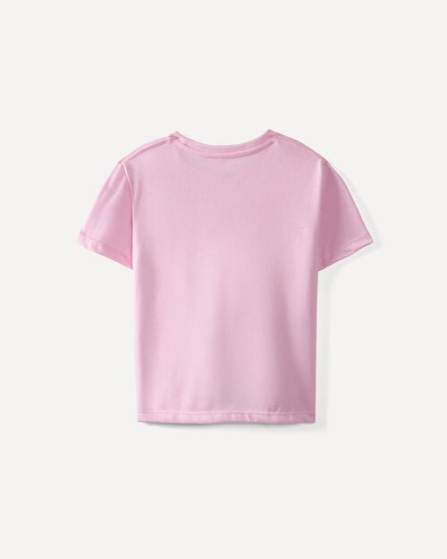 Playera Rosa Estampada