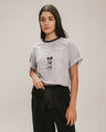 Playera Mickey Mouse Rayas,GRIS CLARO