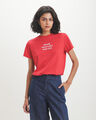 Playera Regular Estampada,ROJO