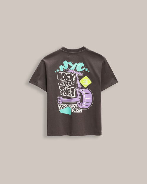 Playera Gris Estampada