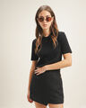 Polo Cropped Negra,NEGRO