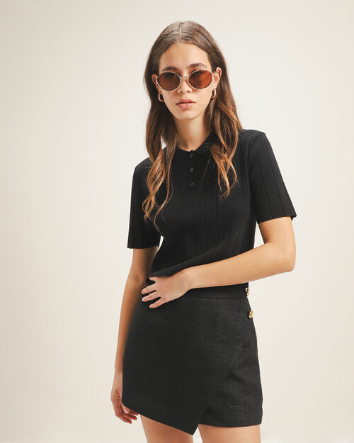 Polo Cropped Negra