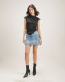 Falda Mini Cargo Gris,AZUL ACERO