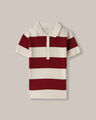 Polo Manga Corta Rosa,BLANCO HUESO