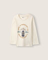 Playera Estampada Manga Larga,CREMA