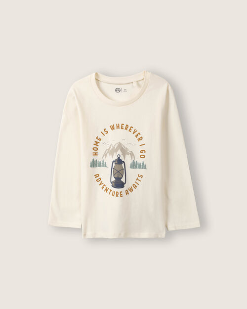 Playera Manga Larga Beige