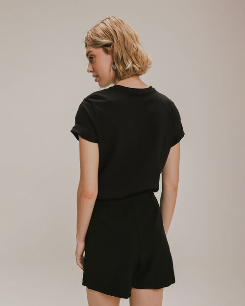 Playera Estampada Negra