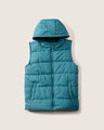 Chaleco Azul Con Gorro,AZUL TEAL