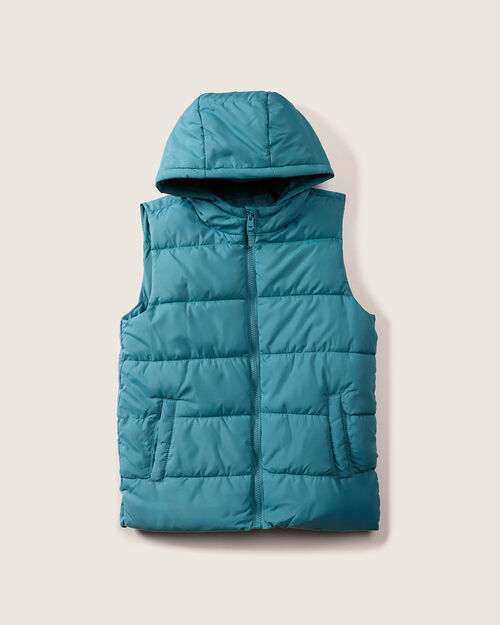 Chaleco Azul Con Gorro
