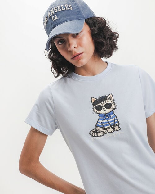 Playera Gr&aacute;fico Gato