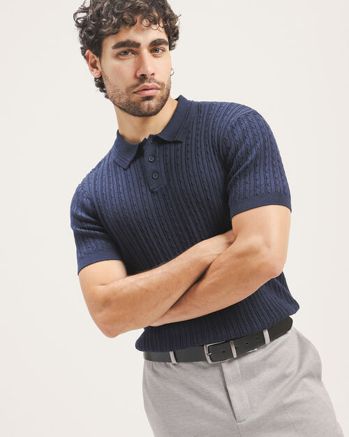 Polo Fit Slim Azul