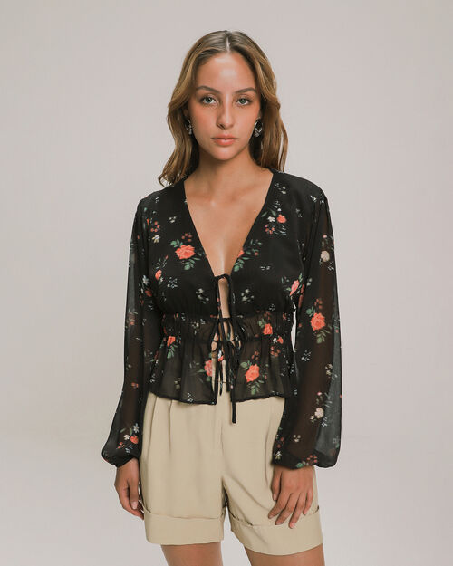 Blusa Fluida Estampada