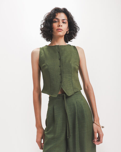 Chaleco Verde Botones