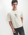 Playera Boxy Gr&aacute;fico,CREMA