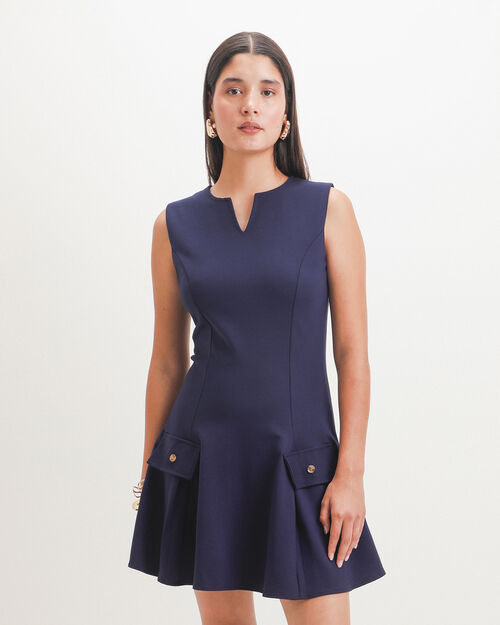 Vestido Corto Azul