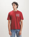 Playera Verde Gr&aacute;fico,ROJO OBSCURO
