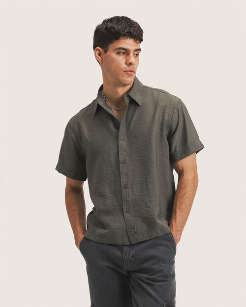 Camisa Manga Corta Olivo