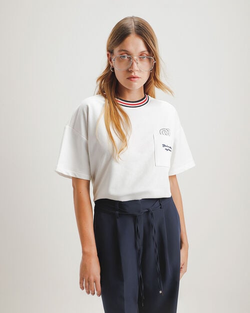 Playera Blanca Contraste