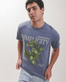 Playera Beige Con Gr&aacute;fico,AZUL PASTEL