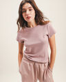 Playera Rosa Manga Corta,ROSA EMPOLVADO