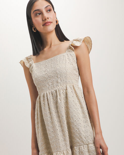 Vestido Blanco Eyelet