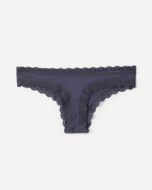 Tanga Gris Encaje