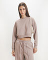 Sudadera Cerrada Rosa,BEIGE