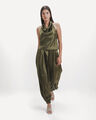 Blusa Halter Satinada,VERDE OBSCURO
