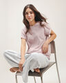 Playera Relaxed Café,ROSA PALIDO
